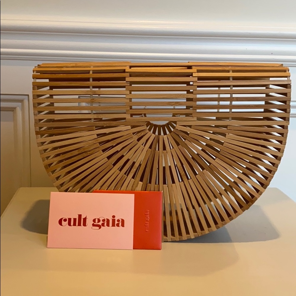 Cult Gaia Bamboo Ark Bag in Natural Tan